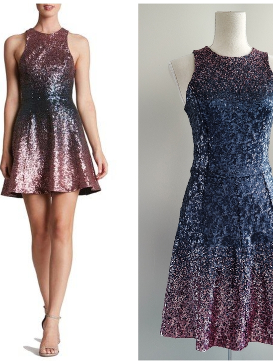 Dress the Population Dresses & Skirts - Dress the Population Andi Rose Gold to Black Ombre Sequin Mini Dress